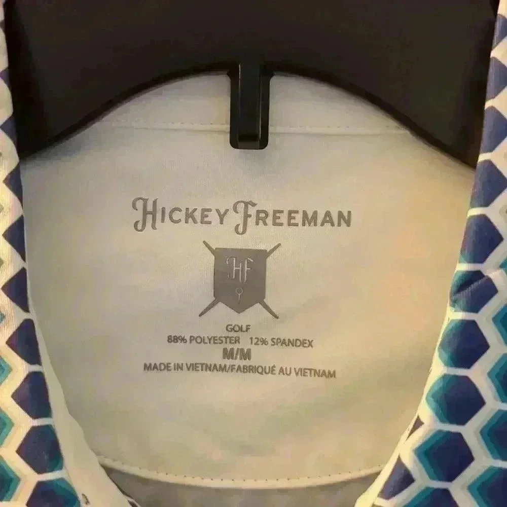 Hickey Freeman women's golf shirt, green, blue and white, medium - Picture 5 of 7